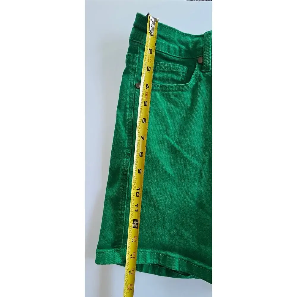 Judy Blue Tummy Control Denim Shorts, Green, High Waist, Jean, Stretchy, Sz S